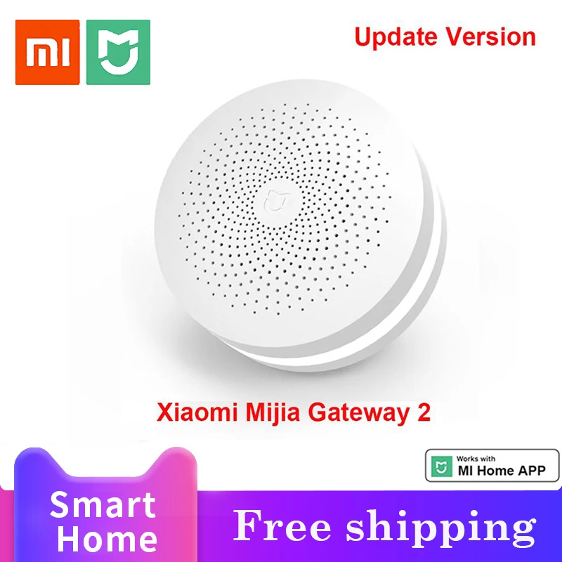 

Xiaomi Mijia Multifunctional Gateway Update Version 2 Hub Alarm System Intelligent Online Radio Night Light Bell Smart Home Hub