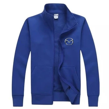

Fashion Wild Zipper Mazda LOGO Men Solid Color Male Sportswear Motion Popular Warm England Style Cardigan Jackets Fast delivery