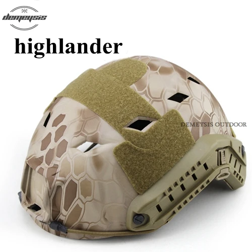 highlander Новые военные тактические шлемы армейский страйкбол стрельба Пейнтбол Быстрый Шлем Крышка OutdoorCS Wargame боевой шлем - Цвет: highlander