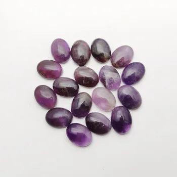 

fashion Natural Stone amethysts oval cab cabochon 15x20MM Beads for jewelry making Ring accessories 24Pc/lot Free shipping