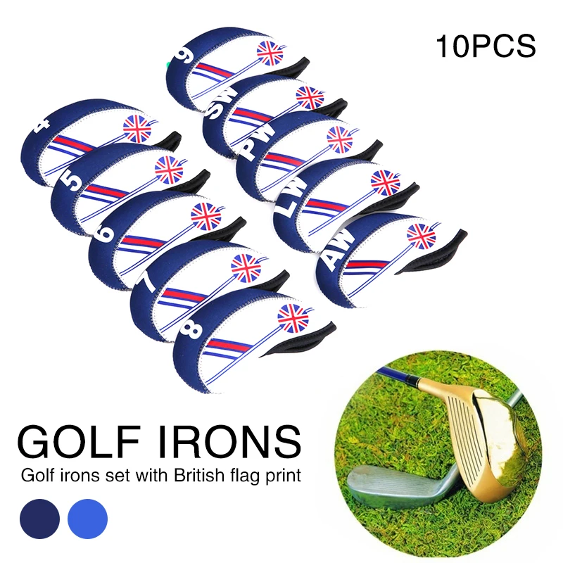 Putter Cover Железный чехол для короткой клюшки знак клуб нейлон 10 шт Подарочный чехол прочный спортивный чехол клюшки для гольфа