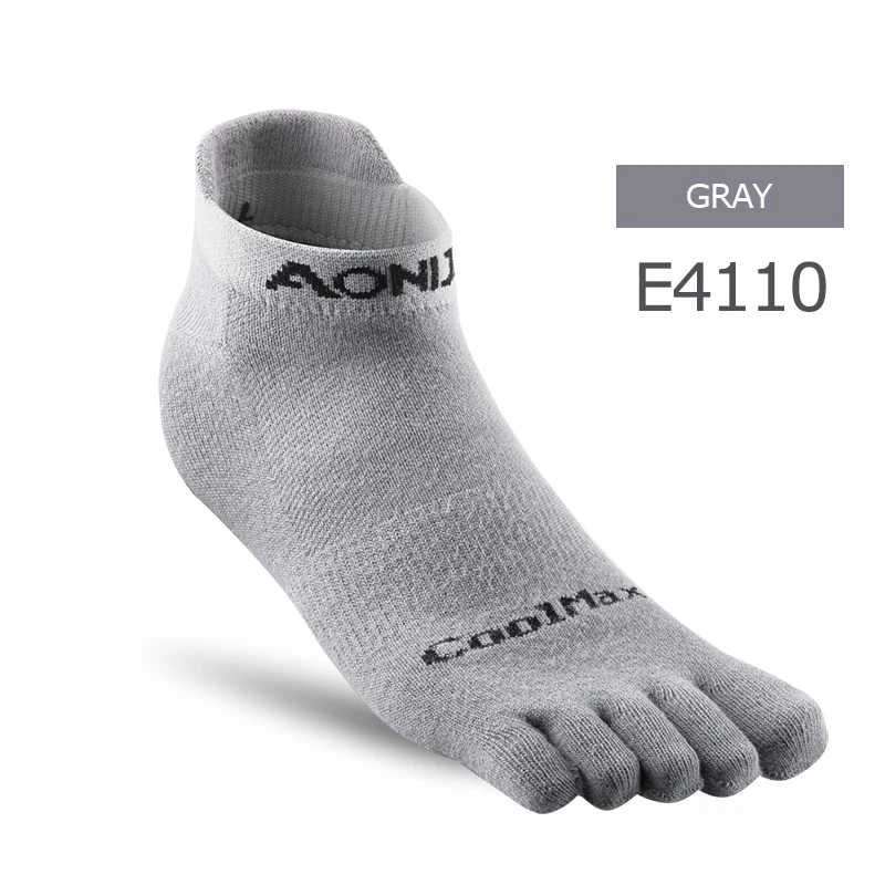 E4110 Gray AONIJIE E4110 одна пара легкие с низким вырезом спортивные носки четверть носки для пяти носок бег босиком обувь марафон гонки - Цвет: E4110 Gray