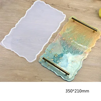 

1pcs Expoxy Resin Mold Rolling Trays Rectangular Round Shape Uv Expoxy Silicone Mold For DIY Jewelry Resin Craft Decoration