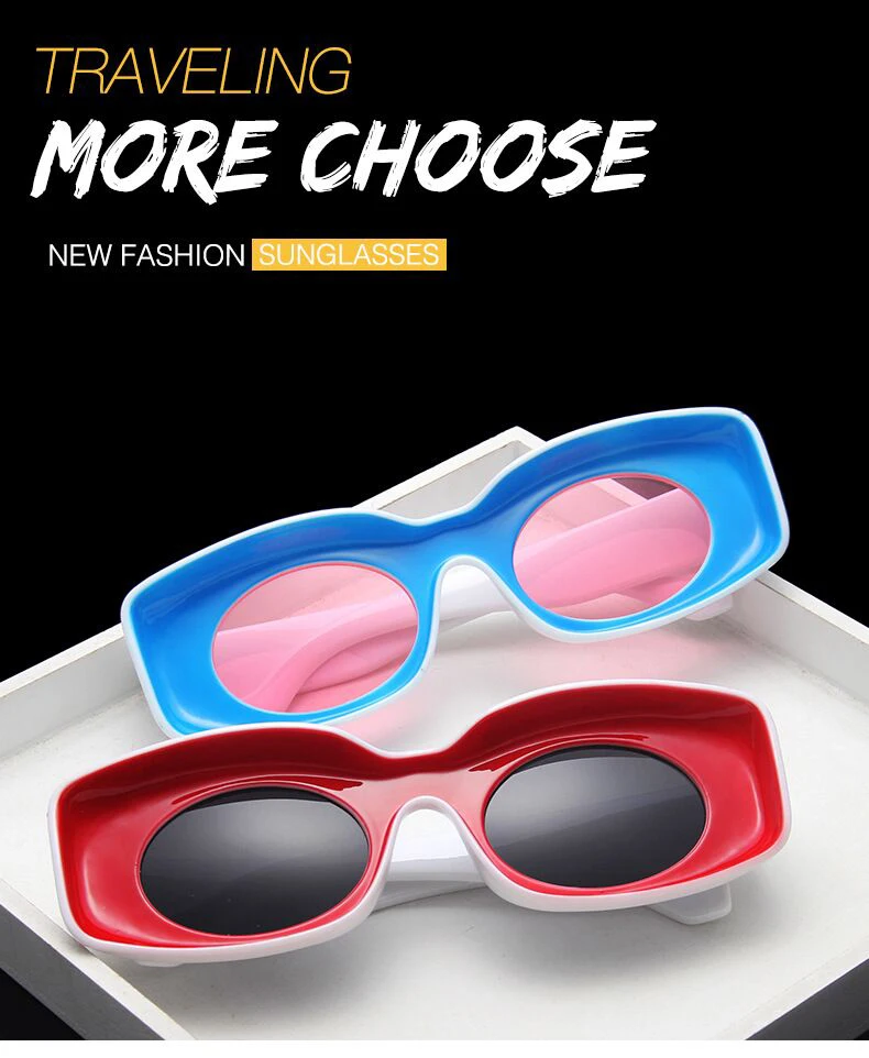 oversized sunglasses Sunglasses Multicolor Square Women Sun Glasses Female Eyewear Eyeglasses Plastic Frame Clear Lens UV400 Shade Fashion oversized square sunglasses