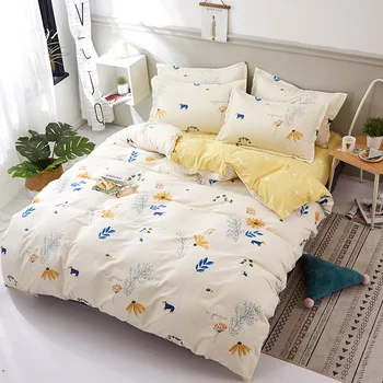 

New Arrival Classical Bed Linings Concise Style Bedding Set Quilt Cover Pillowcase Cover Bed 3pcs/set XHS0158