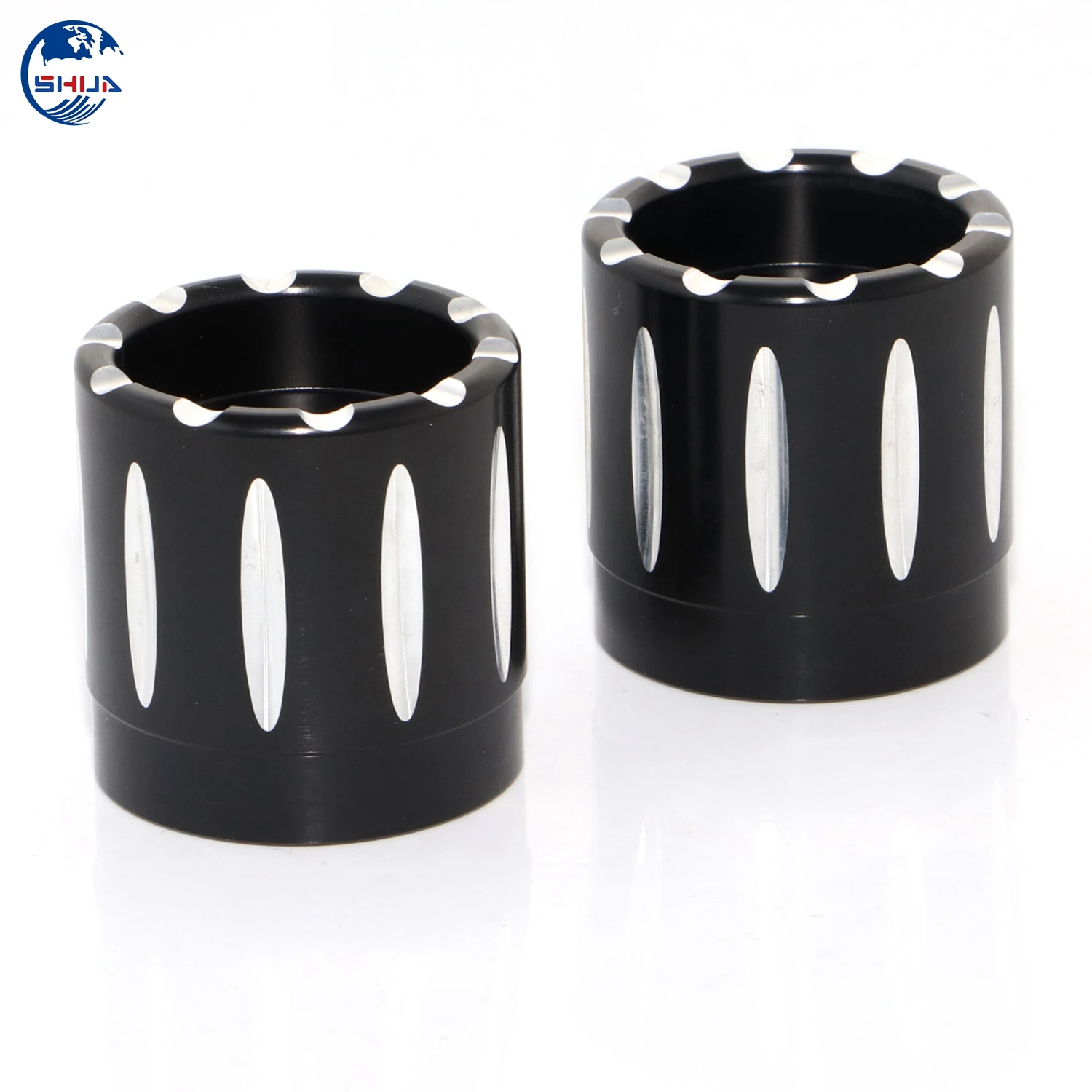 Black Cut Front Axle Cover Cap Nut For Harley Sportster Iron 883 1200 CVO Road Glide Softail Fat