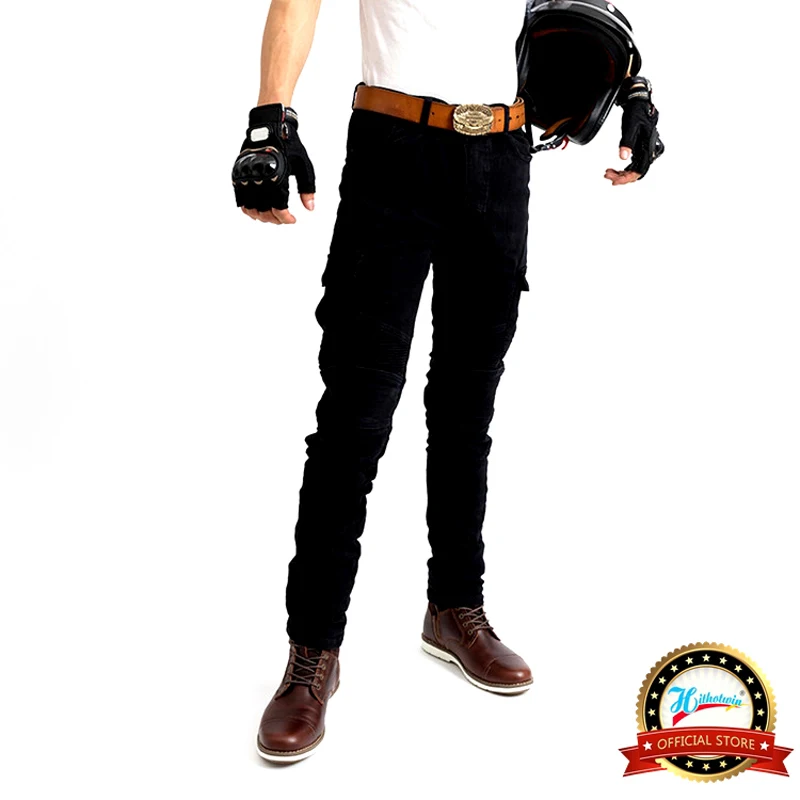 Мотоциклетные джинсы, Pantalones Motocicleta Hombre, джинсы с перьями, стандартная версия, брюки для езды на автомобиле, мужские мотоциклетные штаны