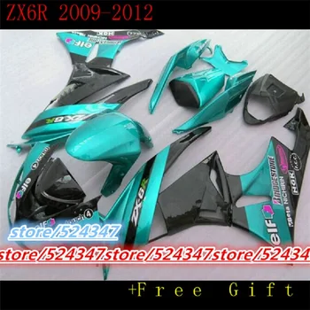 

High quality ABS Fairing kits for Kawasaki ZX 6R 2009 - 2012 NINJA zx6r 09 10 11 12 black plastic fairings set