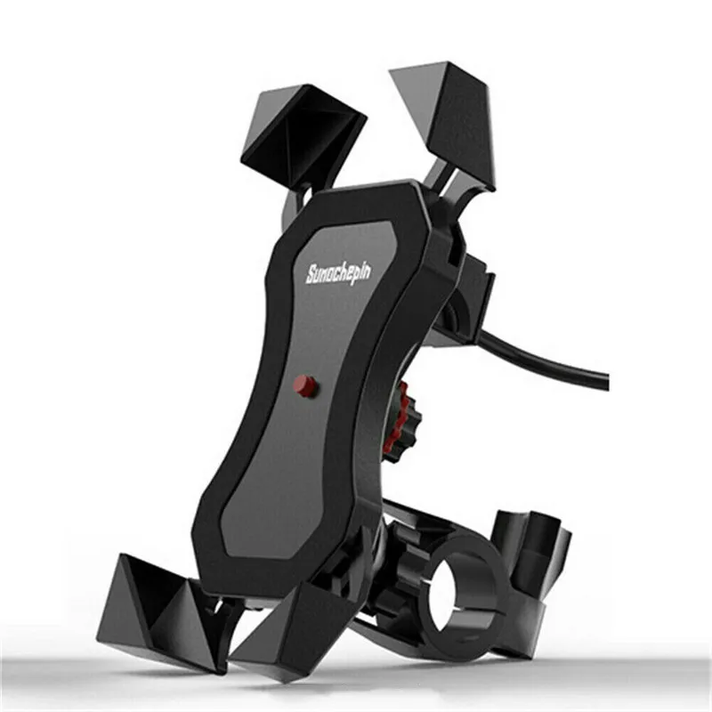 charger handlebars Горячий 360 ° велосипед, мотоцикл, Байк держатель для телефона с USB зарядное устройство для сотового телефона - Цвет: charger handlebars