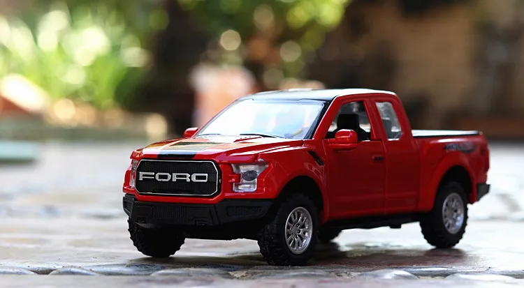 Новинка 1:32 модель автомобиля из цинкового сплава Ford raptor звук и светильник оттягивающийся автомобиль детские литые игрушки игрушечный автомобиль Abs Blaze игрушка