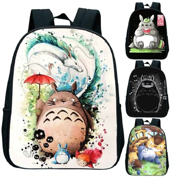 

High Quality Tonari No Totoro Kindergarten Backpack Child Kids Back to Primary School Bag Cute Preschool Rucksack