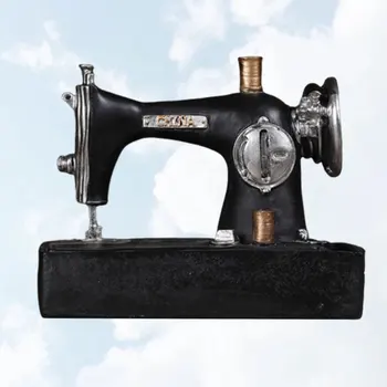 

Sewing Machine Ornament Retro Funny Creative Sewing Machine Model Ornament Decoration for Bar Home Store (Black)