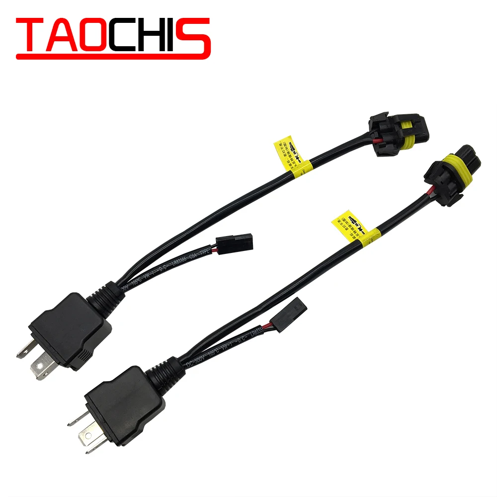 Биксеноновые лампы TAOCHIS Bi Xenon 35 Вт 55 H4 12 В 2 шт. проводные жгуты для 9003 Hi/Lo