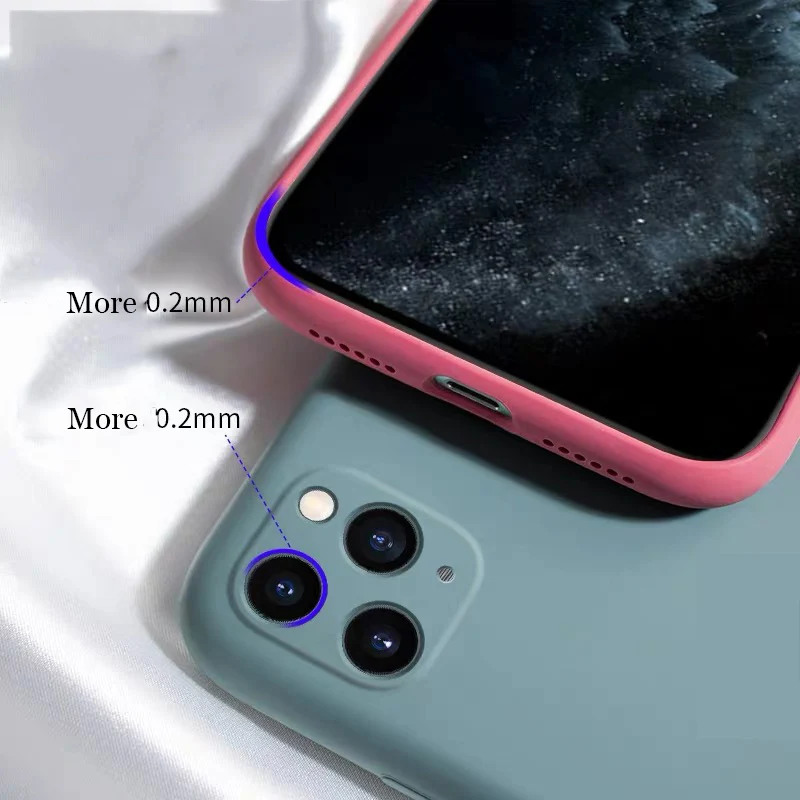 Чехол для iPhone 7 8 6 6s Plus 5 SE2 оригинальный мягкий силиконовый чехол с жидкостью