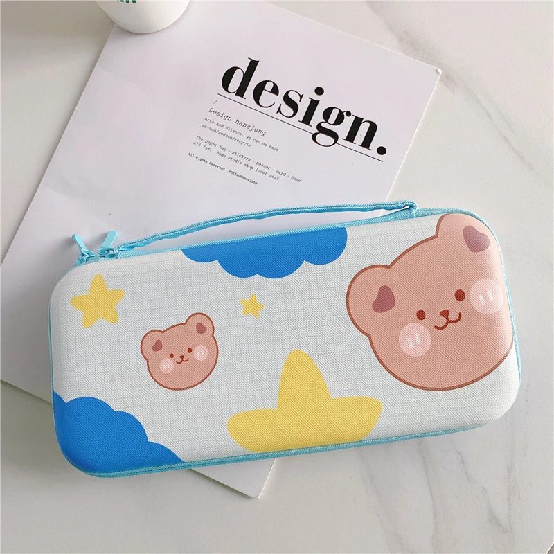 moda frutas viagem bolsa de armazenamento para nintendo switch game console caixa escudo capa bonito dos desenhos animados joncon caso protetor