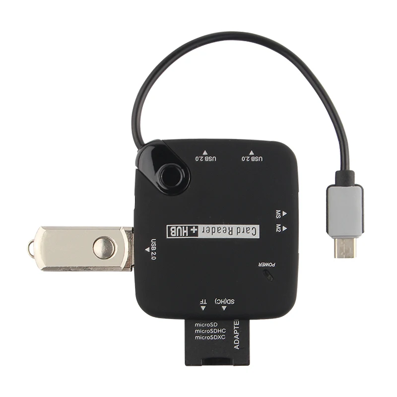 Ajiuyu USB C концентратор type-c адаптер TF SD кардридер USB-C Узловая док-станция многопортовый сплиттер для MacBook Pro Air Thunderbolt 3 Pad Phone