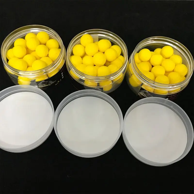 1 Box Smell Pop up Fishing Lure Boilies Floating Carp Baits Soluble in Water Yellow-Corn 14mm
