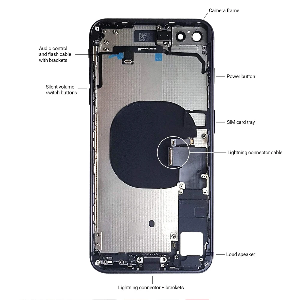 Задняя средняя Рамка для iphone 8 Plus X XR XS MAX 8G полный Корпус в сборе Крышка