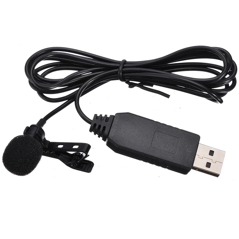 Портативный мини клип на микрофон всенаправленный стерео USB микрофон с галстуком воротник рубашка клип для ПК компьютер