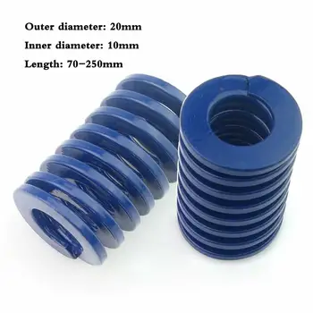 

1Pcs Blue Light Load Spiral Stamping Compression Die Spring Outer Diameter 20mm Inner Diameter 10mm Length 70-250mm