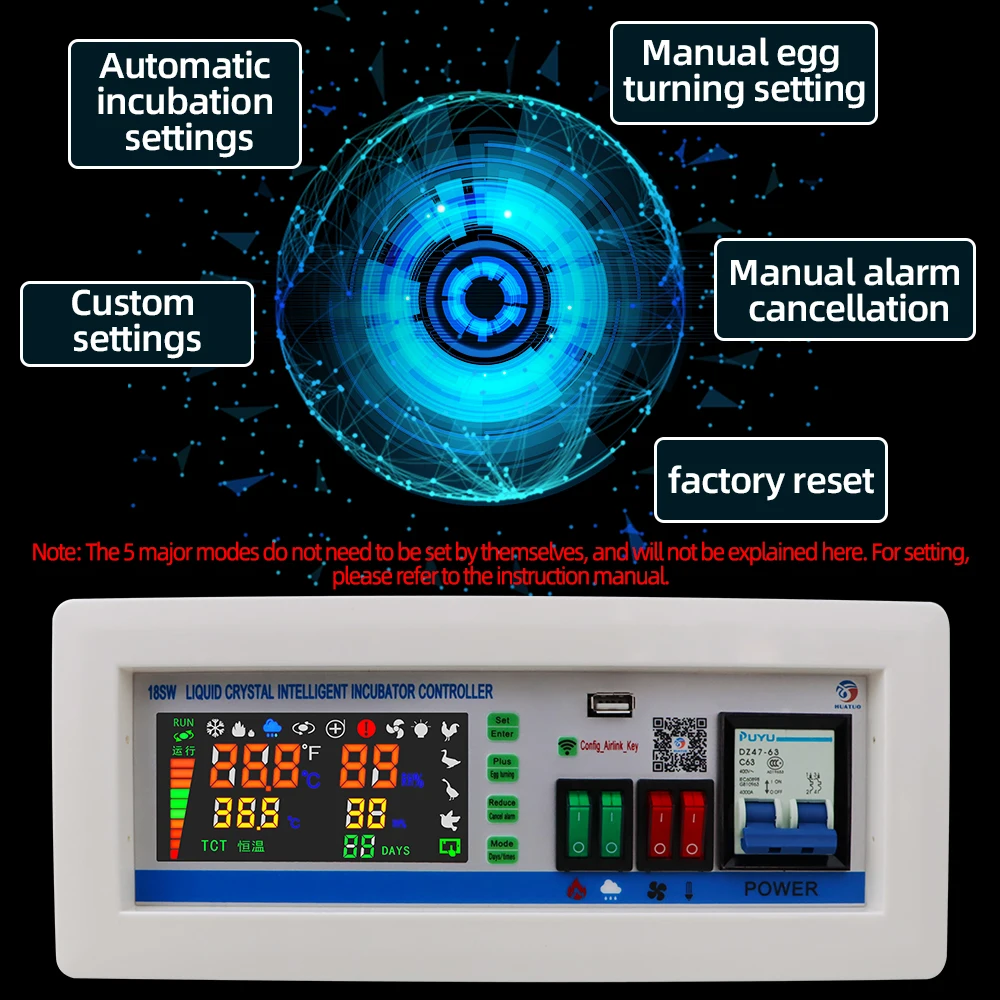 XM-18SW Egg Incubator Controller Thermostat Hygrostat Control Temperature and Humidity Controller App system egg incubator