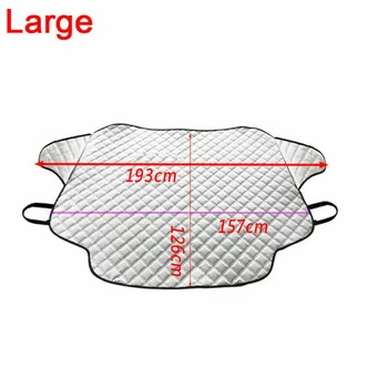 

Silver Windshield cover 1pc Magnetic Snow Winter Guard Sun Shade Protector Exterior