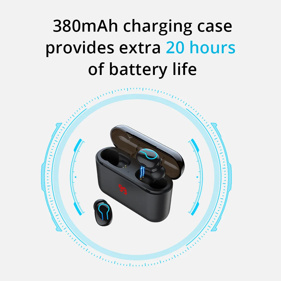 HBQ Q32 беспроводные наушники Bluetooth 5,0 наушники TWS спортивные наушники с громкой связью 3D стерео игровая гарнитура с микрофоном зарядная коробка