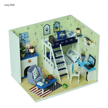 

New Handmade Doll House Furniture Miniatura Diy Doll Houses Miniature Dollhouse Wooden Toys For Children Grownups Birthday Gift