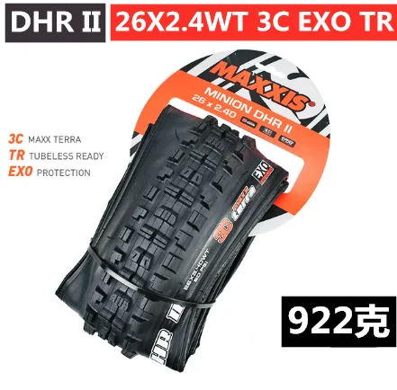 Maxxis бескамерные готовые 3C/EXOTR TLR 26*2,3 велосипедные шины 26er горный велосипед highroller tire26 Складные шины холм Миньон DHF DHR - Цвет: DHR 26X2.4WT 3CEXOTR