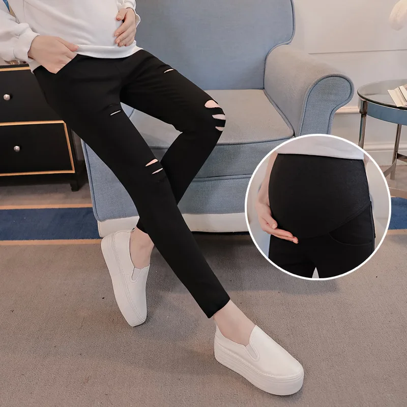 

Maternity Pants 2020 Spring Clothing New Style Outer Wear Leggings Thin Type for Spring And Autumn Capri Pants Skinny Pants Spri