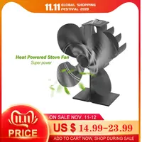 4 лезвия тепла Powered Вентилятор печи кастаньеты горелки Ecofan тихий черный дома вентилятор для камина эффективное распределение тепла