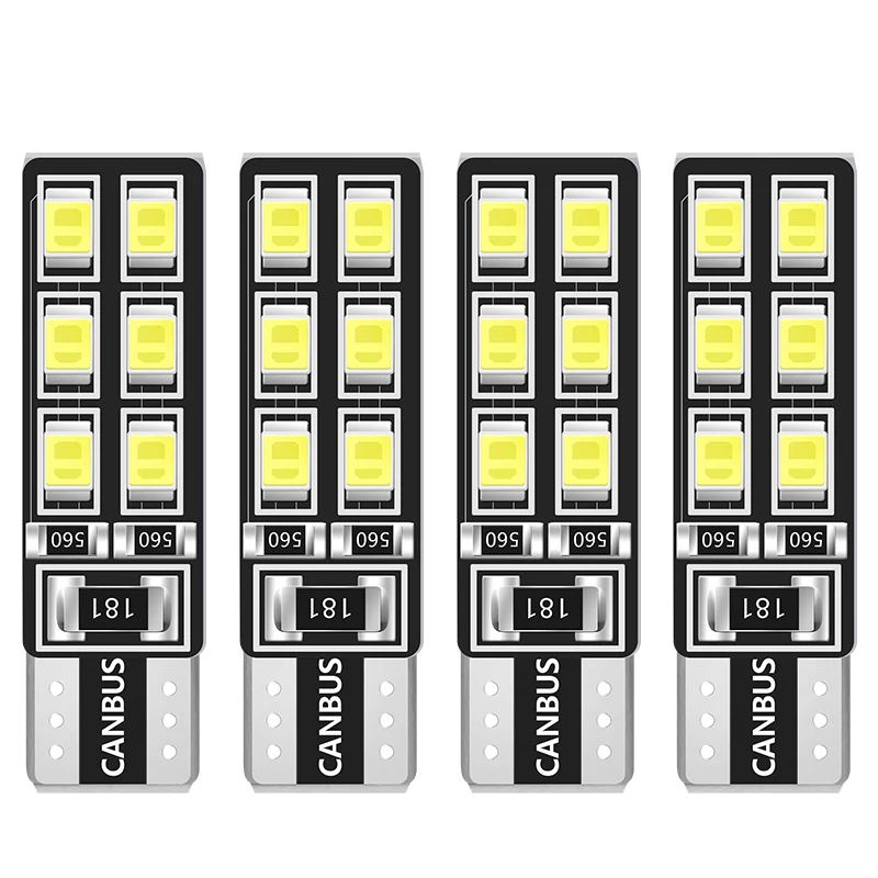 1 шт. T10 W5W Автомобильный светодиодный светильник CANBUS 12 Светодиодный s 3528 SMD габаритный свет лампа для чтения 194 168 2835 лампа сигнальная лампа белая 12 В
