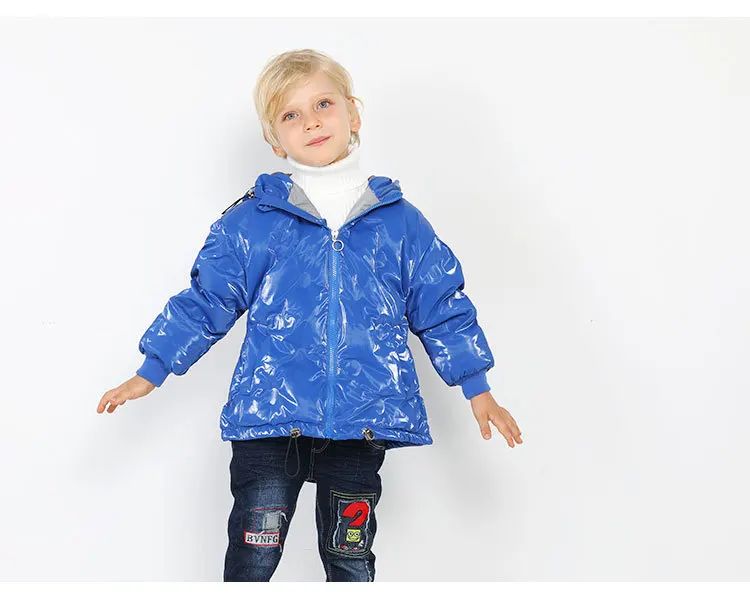 Детский зимний комбинезон, детские парки, верхняя одежда и пальто, высокое качество, пуховик на утином пуху для девочек, утепленный пуховик с капюшоном, зимнее пальто для мальчиков, WJ49