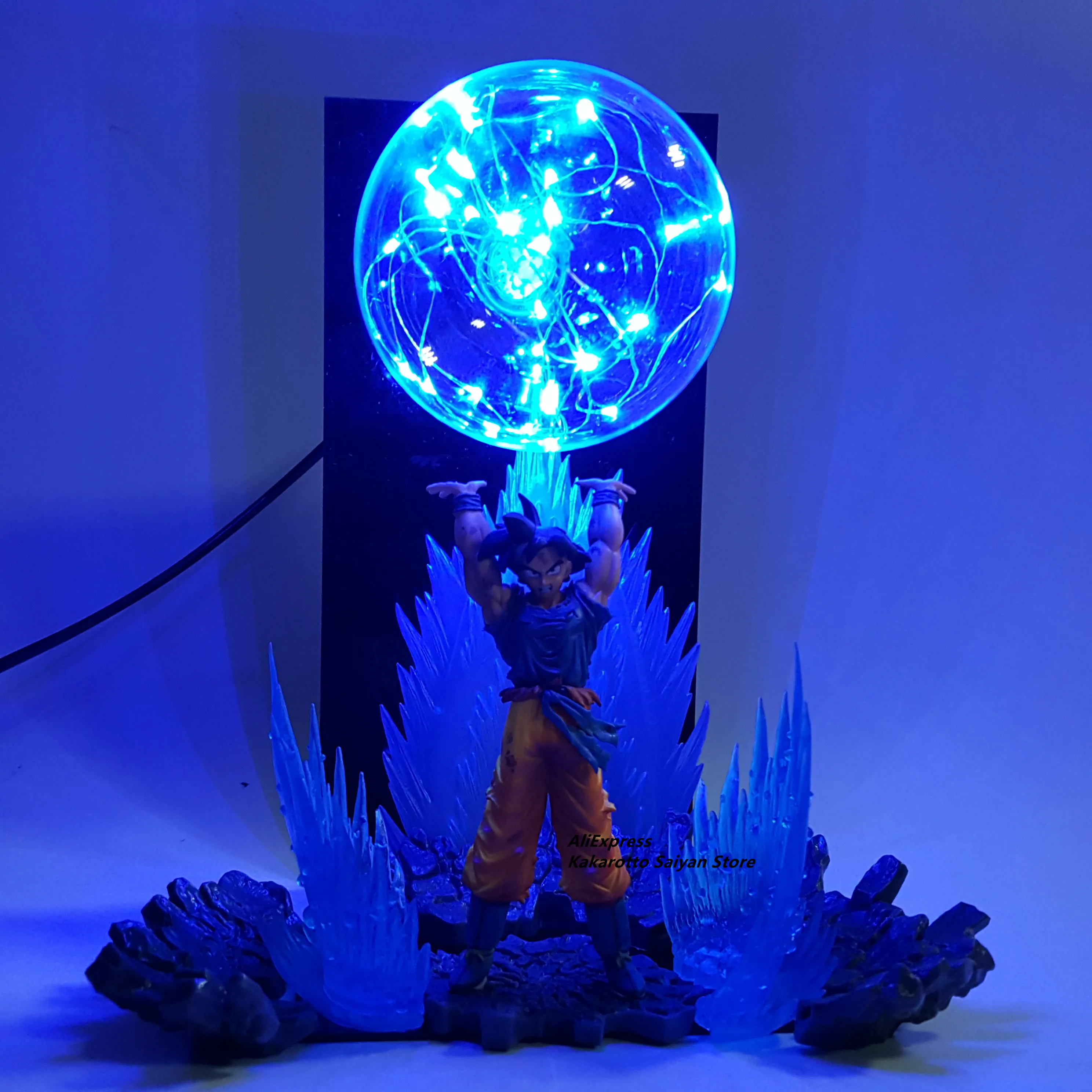 Dragon Ball Z Son Goku Spirit Bomb светодиодные фигурки, игрушка Dragon Ball, супер аниме, фигурка Сон Гоку, светодиодные коллекционные игрушки DBZ