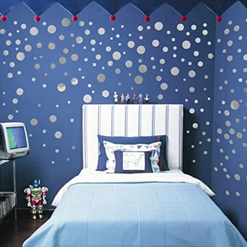 

Diameter 2/5cm Mini Acrylic Mirror Wall Stickers Heart Circle Shape Sticker DIY Mosaic Mirror Effect Home Living Room Decoration