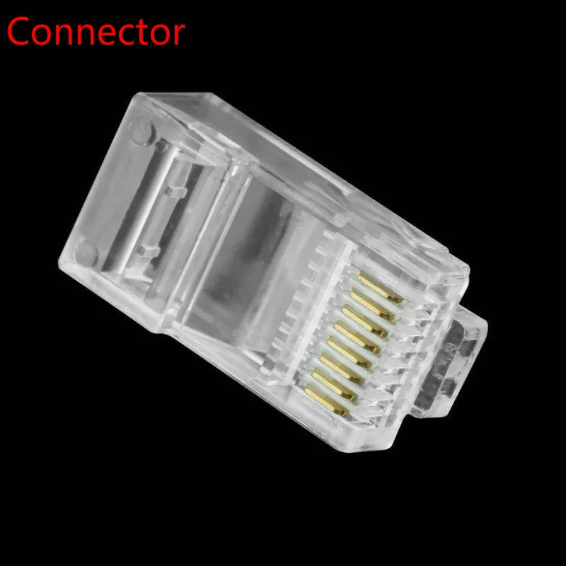 

100PCS/Package Network cable modular plug socket, used for 8P8C network connector cable crystal head.