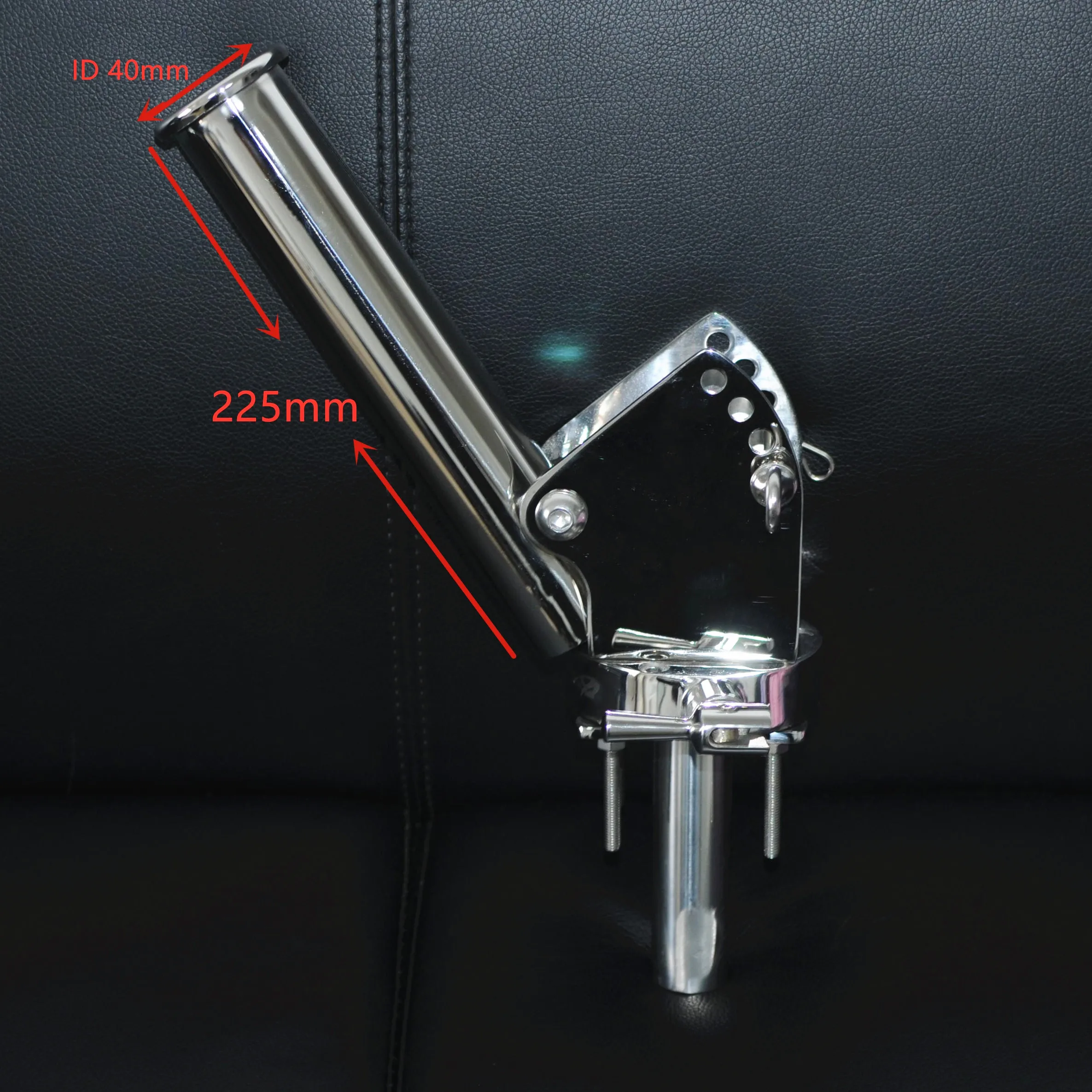 Manifish 2pcs Boat Rod Holders Stainless Steel Outrigger Mount Fishing Rod Holder With Strap