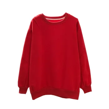 

Women's solid color round neck pullover plus size loose sweater 2020 gray