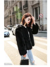 

Short Women Coats Soft Short Warm Paragraph Fashion New Korean Style Female Imitation Fox Fur Coat Fur Trim Coat Fluffy Jacket