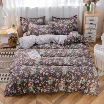 

BEST.WENSD Quality Luxury Bedding Pastoral Style Dobby 4pcs Bedding Set Sanding Bedclothes Bedset Women Girl Duvet Cover Flower