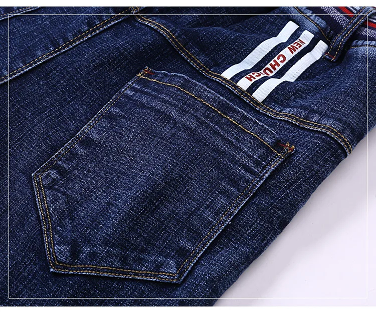 New Fashion Jeans for Boys Kids Autumn Winter Add Wool Blue Jeans Pants Elastic Waist Teenage Warm Trousers Big Kids Clothes 12Y