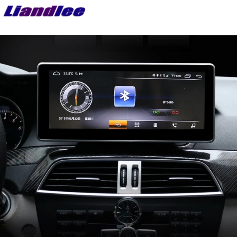 Автомобильный мультимедийный плеер Liandlee навигатор CarPlay для Mercedes Benz MB C Class W204 2011 2012