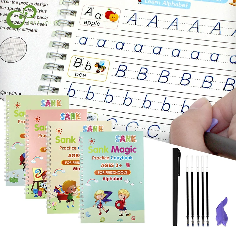 4 libri con penna quaderno di pratica magica per bambini-The Print