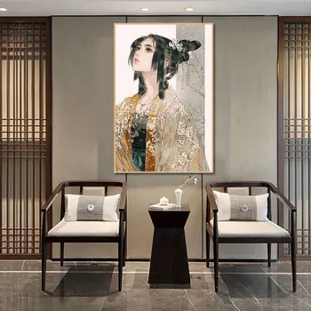 

paint by number art painting by numbers Chinese style character painting series hand-painted color oil painting