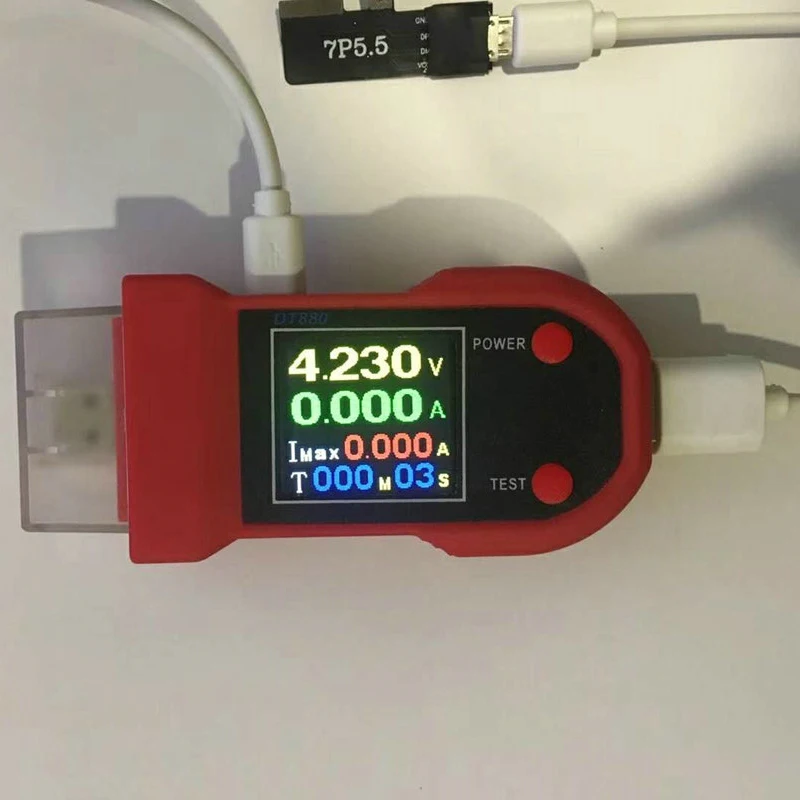 DT-880 Portable USB Mobile Phone Current Maintenance Analyzer Digital Tester Voltage Meter for iPhone 6/6P/6S/6SP/7/7P/8/8P/X/XS