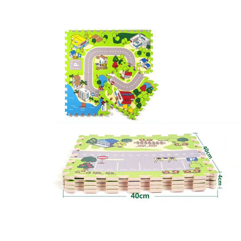 EVA пена городской дорожный пазл детский игровой коврик ударопрочный детский ползающий коврик напольный коврик развивающие игрушки детский коврик для лазания