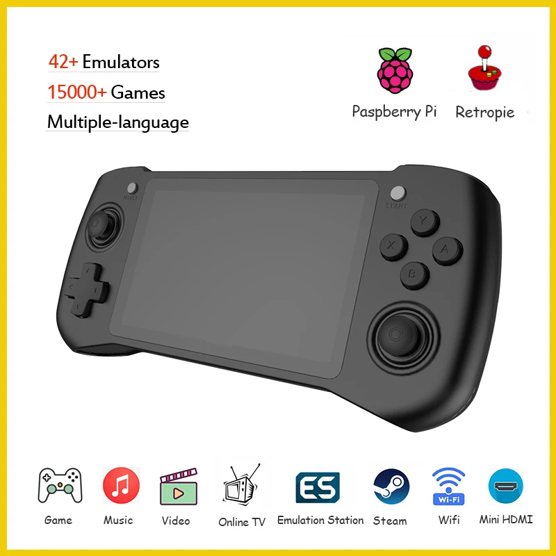 

4.3 Inch IPS Handheld Game Player For PS1/SNES/N64/MAME Portable Gaming Player With 40 Emulators 15000 Games Support HDMI Out