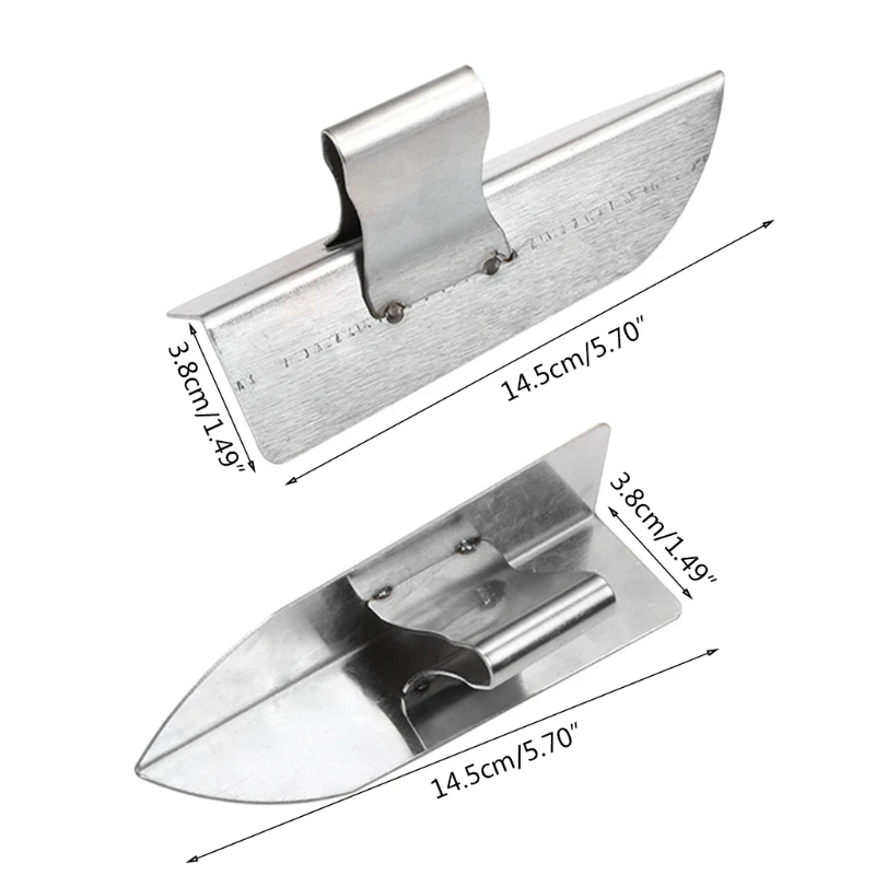 L38A Stainless Steel Wall Trowel Tools 90 Degree Right Angle Inner & Outer Corner