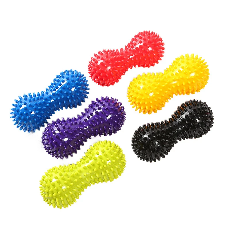 Peanut Shape Massage Yoga Sport Fitness Ball Durable PVC Stress Relief Body Hand Foot Spiky Massager Trigger Point Foot Pain