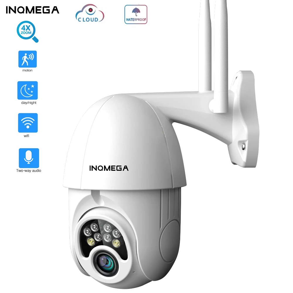 INQMEGA 4X Zoom PTZ IP камера 1080P наружная скоростная купольная беспроводная безопасность